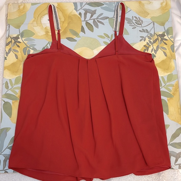 1. State Rust Orange Flowy Tank Top | Size Medium - Picture 4 of 9